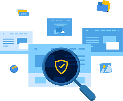 Illustration representing Domain Watch and what it does to keep businesses secure.