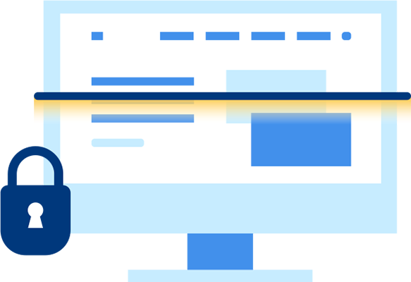 Illustration representing a Soteria Inspect scan in progress.